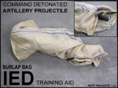 Inert, Burlap Bag IED - Command Detonated Artillery Projectile