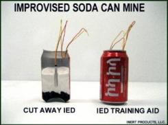 Inert IED, Improvised Soda Can Frag Mine