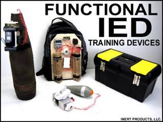 Fuctional IED Training Aids and Devices, Inert Products, LLC.